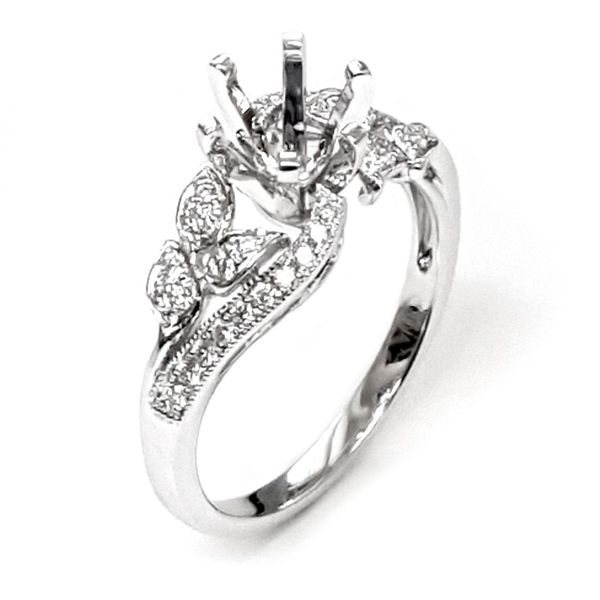 Floral Vintage Motif Diamond Ring J. Thomas Jewelers Rochester Hills, MI