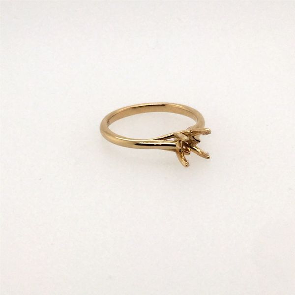 Yellow Gold Catheral Solitaire Image 2 J. Thomas Jewelers Rochester Hills, MI