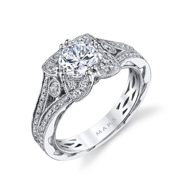 Floral Engagement Ring J. Thomas Jewelers Rochester Hills, MI