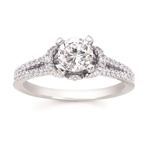 Contemporary Halo Diamond Ring J. Thomas Jewelers Rochester Hills, MI