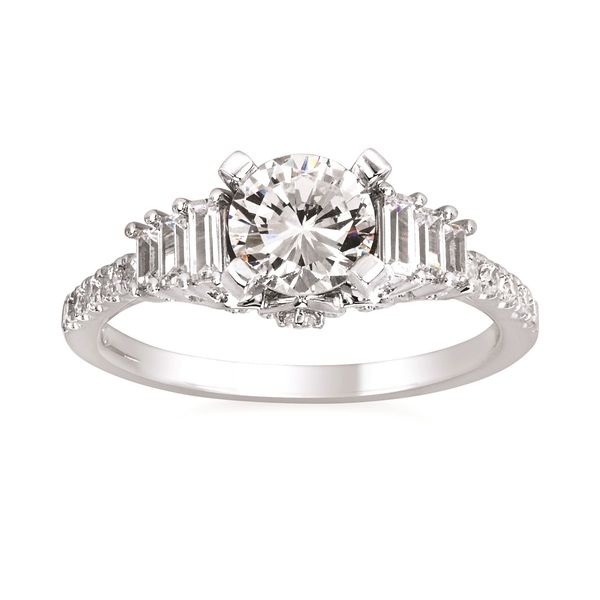 Classic Baguette And Round Diamond Ring J. Thomas Jewelers Rochester Hills, MI