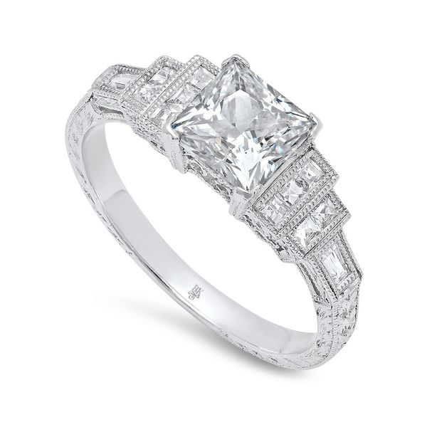 Princess Diamond Vintage Design J. Thomas Jewelers Rochester Hills, MI