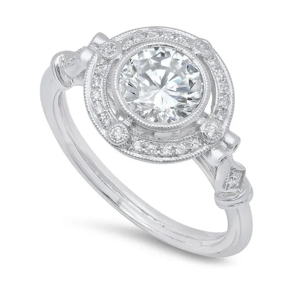White Sapphire Center Vintage Ring