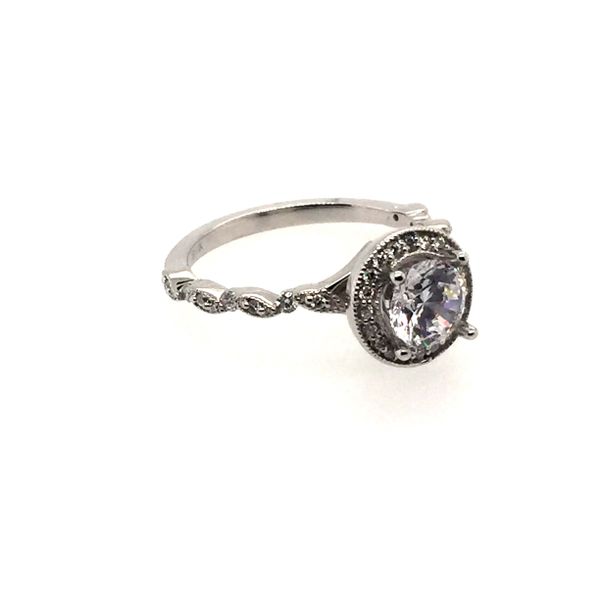 Diamond Halo Engagement Ring J. Thomas Jewelers Rochester Hills, MI