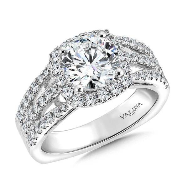 Cushion Halo Diamond Engagement Ring J. Thomas Jewelers Rochester Hills, MI