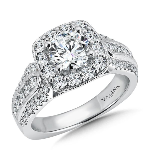 Luxurious Valina Halo Engagement Ring J. Thomas Jewelers Rochester Hills, MI