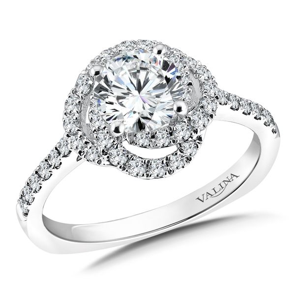 Valina Spiral Halo Engagement Ring J. Thomas Jewelers Rochester Hills, MI