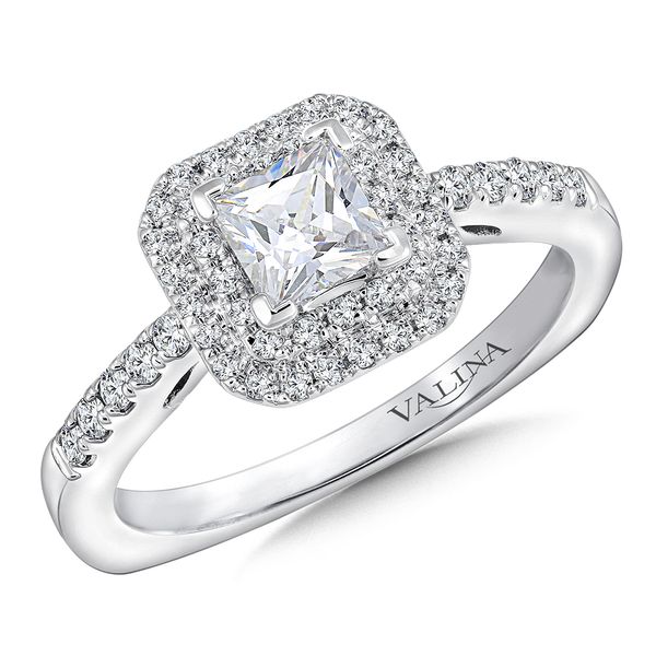Valina Pave' Double Halo Diamond Ring J. Thomas Jewelers Rochester Hills, MI