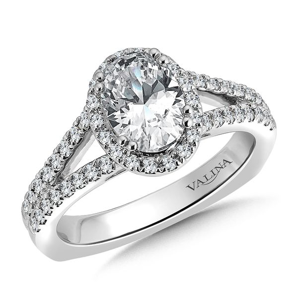 Delicate Halo Diamond Engagement Ring J. Thomas Jewelers Rochester Hills, MI