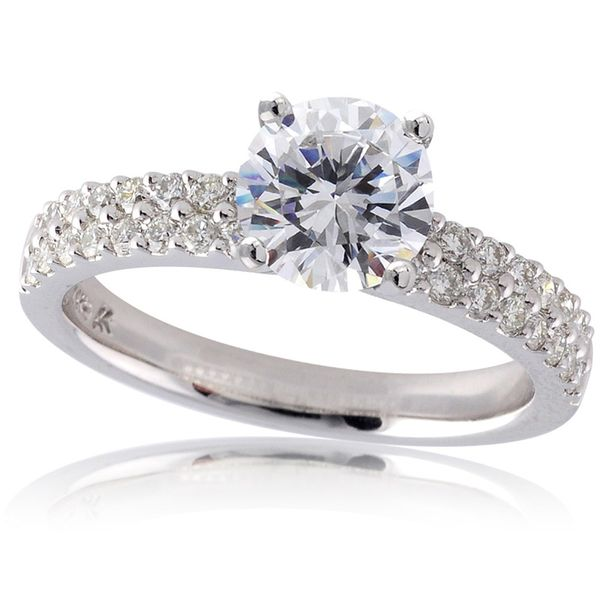 Double Row Diamond Engagement Ring J. Thomas Jewelers Rochester Hills, MI