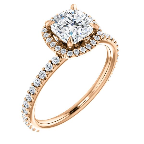 Cushion Halo Diamond Engagement Ring J. Thomas Jewelers Rochester Hills, MI
