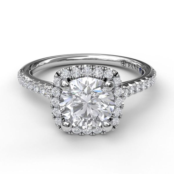 Cushion Halo Engagement Ring Image 2 J. Thomas Jewelers Rochester Hills, MI