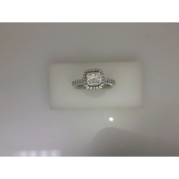 0.32Tw Cushion Halo Engagement Ring Image 2 J. Thomas Jewelers Rochester Hills, MI