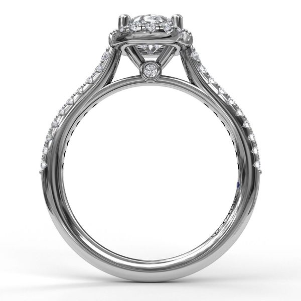 Oval Halo Engagement Ring Image 3 J. Thomas Jewelers Rochester Hills, MI