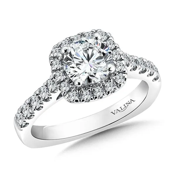 Valina Bridal Sparkling Cushion Halo J. Thomas Jewelers Rochester Hills, MI