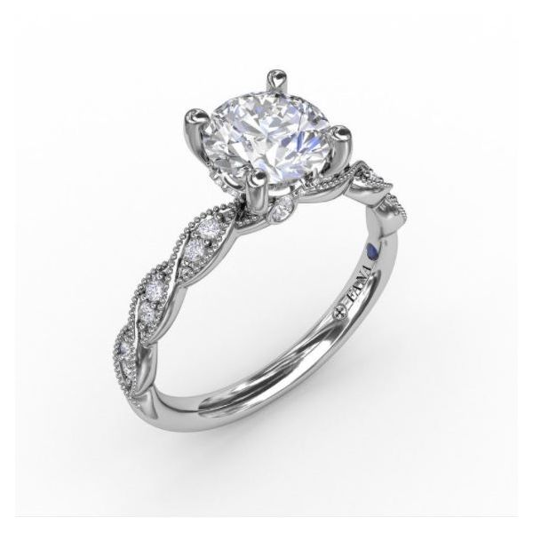 Fana Milgrain Diamond Engagement Ring J. Thomas Jewelers Rochester Hills, MI