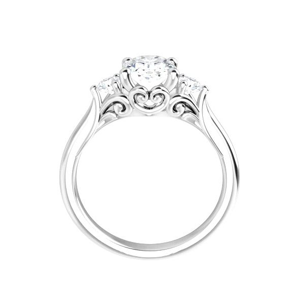 14 Karat White Gold 3 Stone Engagement Ring J. Thomas Jewelers Rochester Hills, MI
