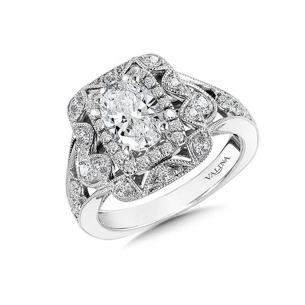 Vintage Double Halo Diamond Ring J. Thomas Jewelers Rochester Hills, MI