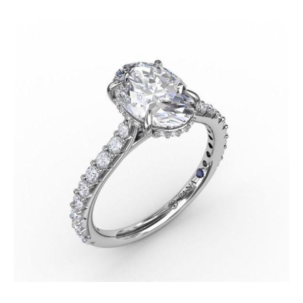 Fana Hidden Pavé Halo Engagement Ring J. Thomas Jewelers Rochester Hills, MI