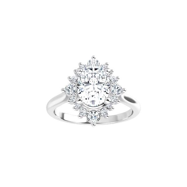 White Gold Halo Style Engagement Ring J. Thomas Jewelers Rochester Hills, MI