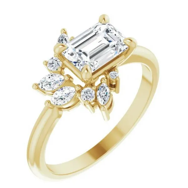 Modern Emerald Cut Engagement Ring J. Thomas Jewelers Rochester Hills, MI