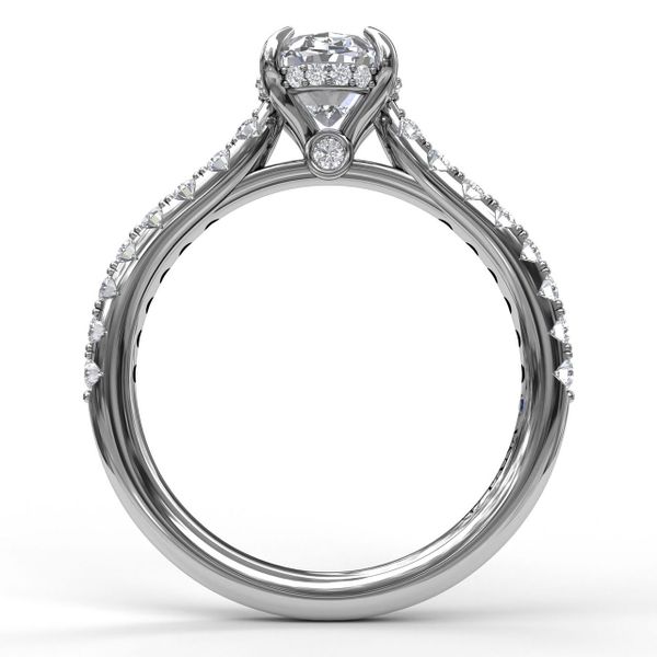 Oval Hidden Halo  Diamond Ring Image 3 J. Thomas Jewelers Rochester Hills, MI