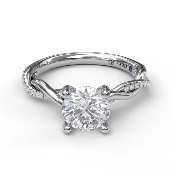 Interwoven Diamond Engagement Ring Image 2 J. Thomas Jewelers Rochester Hills, MI