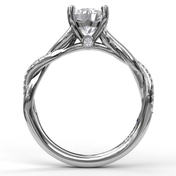 Interwoven Diamond Engagement Ring Image 3 J. Thomas Jewelers Rochester Hills, MI