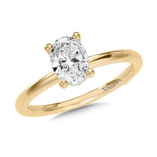 Hidden Halo Oval Solitaire  Diamond Ring J. Thomas Jewelers Rochester Hills, MI