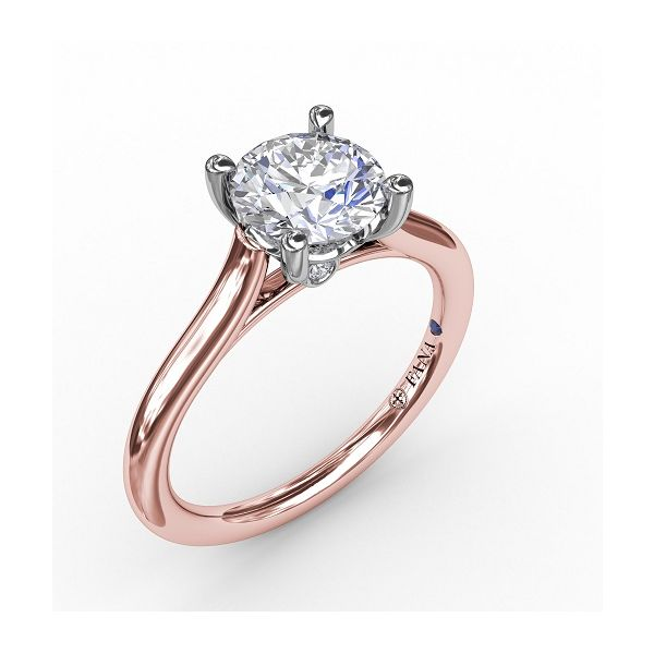 Rose And White Gold Solitaire J. Thomas Jewelers Rochester Hills, MI