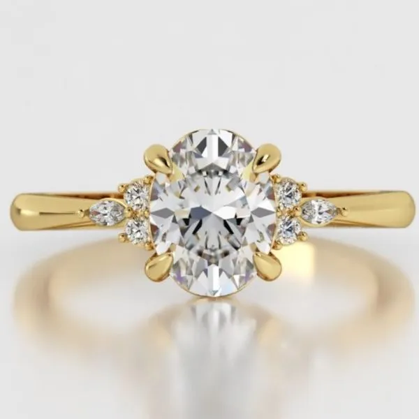 Oval Center Engagement Ring J. Thomas Jewelers Rochester Hills, MI