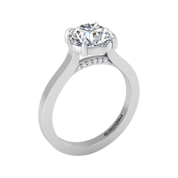 Designer White Gold Solitaire J. Thomas Jewelers Rochester Hills, MI