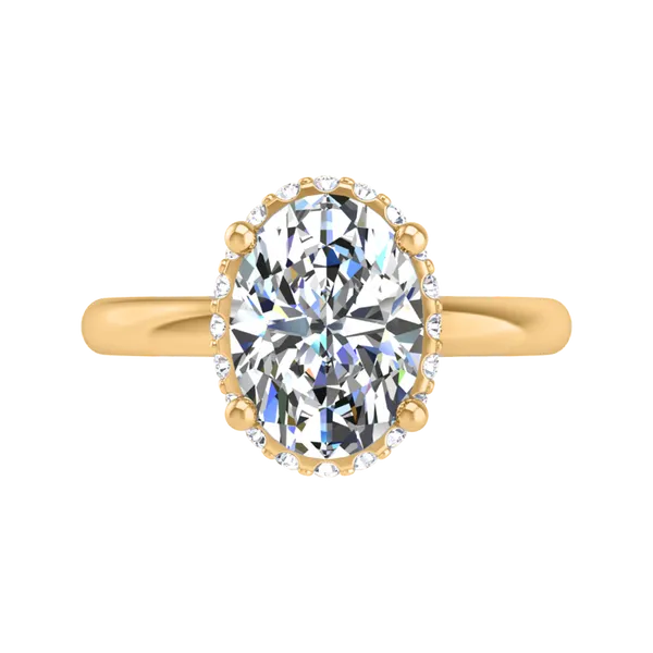 Oval Hidden Halo Ring J. Thomas Jewelers Rochester Hills, MI