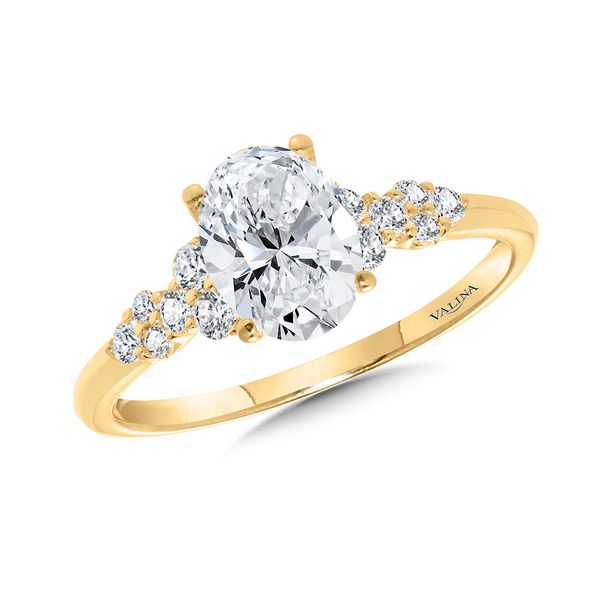 14 Karat Yellow Gold Valina Diamond Engagement Semi Mount Ring J. Thomas Jewelers Rochester Hills, MI