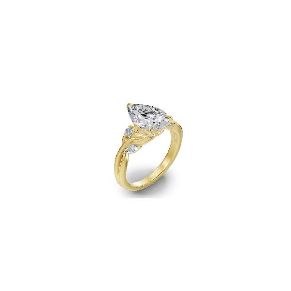 14 Karat Yellow Gold Valina Diamond Engagement Semi Mount Ring J. Thomas Jewelers Rochester Hills, MI