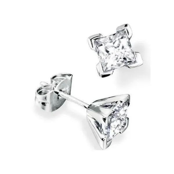 1.01 CTW Princess Diamond Studs J. Thomas Jewelers Rochester Hills, MI