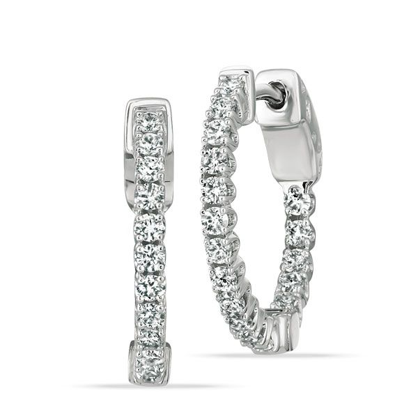 Inside Out Diamond Hoops 0.53 Carats J. Thomas Jewelers Rochester Hills, MI
