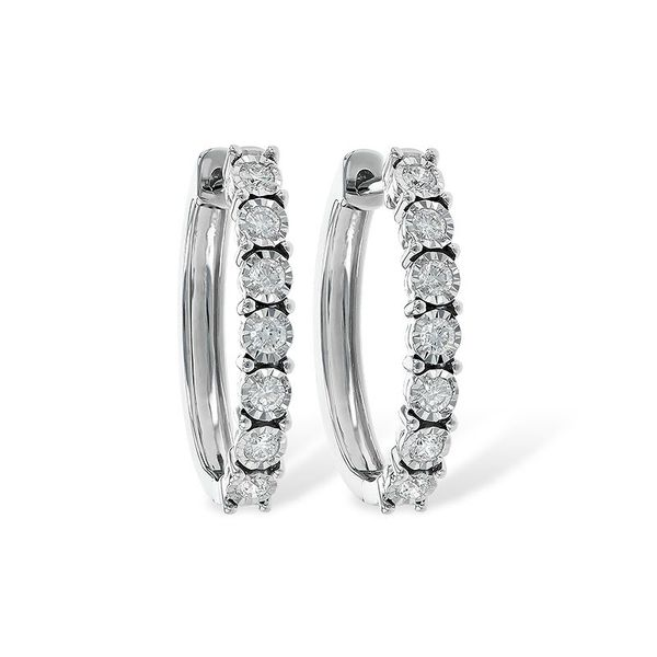 0.50 Carat Diamond Hoop Earrings J. Thomas Jewelers Rochester Hills, MI