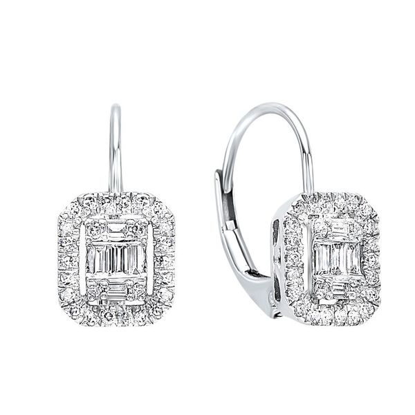 Diamond Leverback Earrings J. Thomas Jewelers Rochester Hills, MI