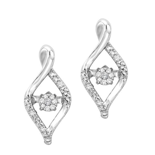 Sterling Silver Diamond Drop Earrings J. Thomas Jewelers Rochester Hills, MI