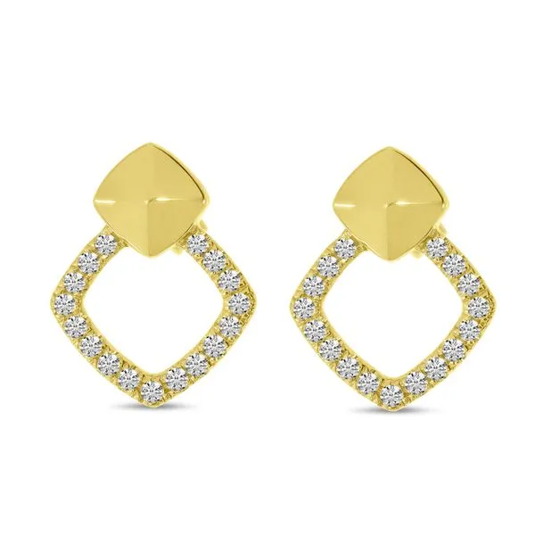 Yellow Gold Diamond Fashion Earrings J. Thomas Jewelers Rochester Hills, MI