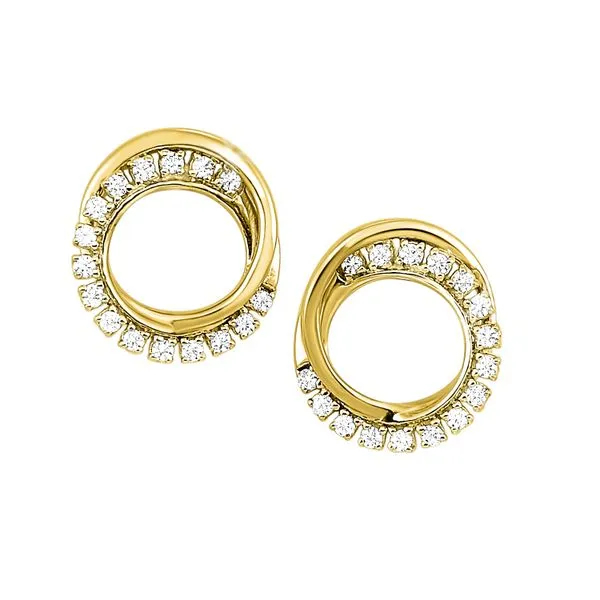 0.16Tw Intertwined Diamond Circle Earrings J. Thomas Jewelers Rochester Hills, MI