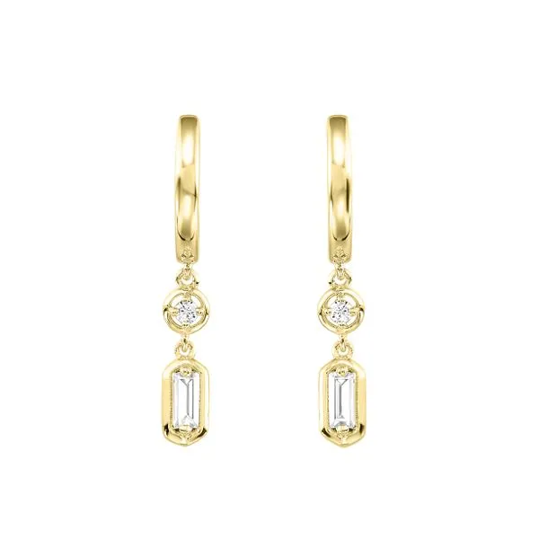 14 Karat Yellow Gold Diamond Earrings J. Thomas Jewelers Rochester Hills, MI