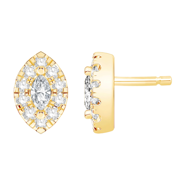 Diamond Halo Marquise Earrings J. Thomas Jewelers Rochester Hills, MI