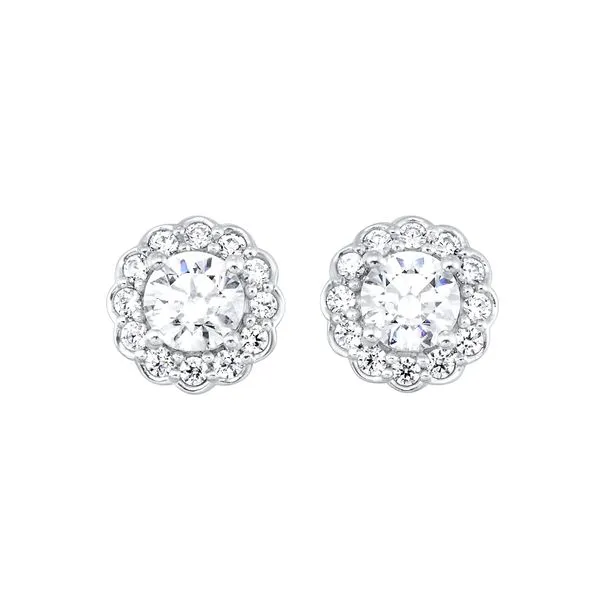 14 Karat White Gold Diamond Earrings J. Thomas Jewelers Rochester Hills, MI