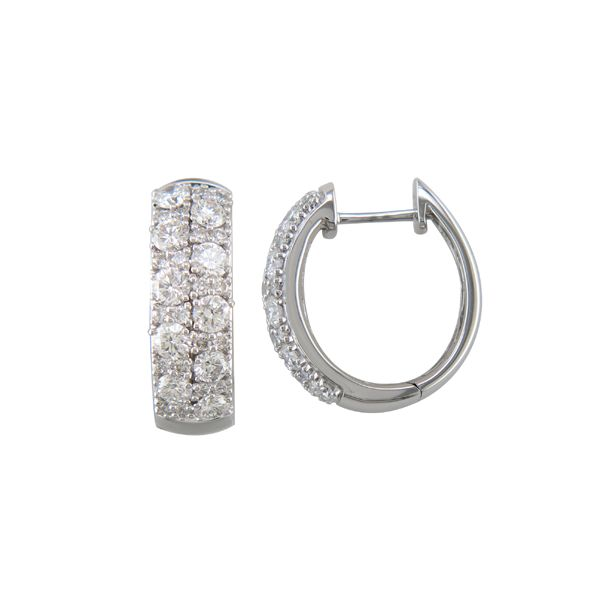 1.30Tw Diamond Hoop Earrings J. Thomas Jewelers Rochester Hills, MI