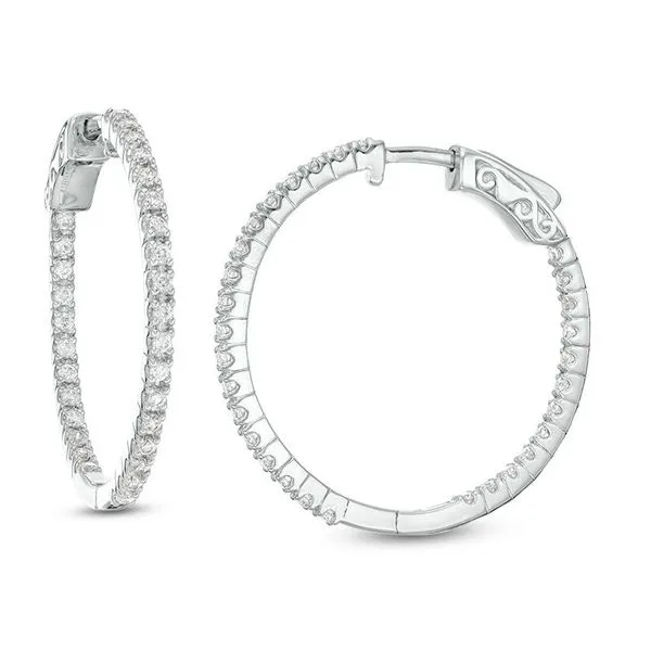 1.01TW Inside Out Diamond Hoops J. Thomas Jewelers Rochester Hills, MI