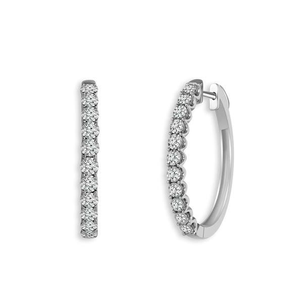 0.50Tw Diamond Sparkle Hoop Earring J. Thomas Jewelers Rochester Hills, MI