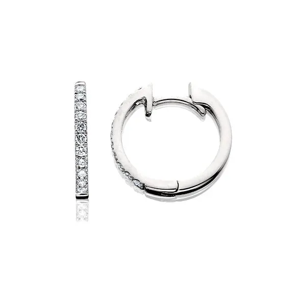 0.10Tw Diamond Huggie Hoop Earrings J. Thomas Jewelers Rochester Hills, MI