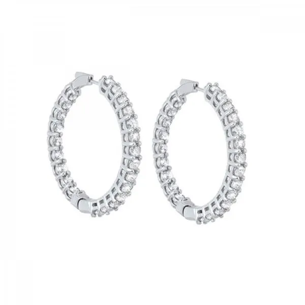 0.50 Carat Inside Out Diamond Hoops J. Thomas Jewelers Rochester Hills, MI